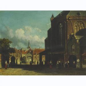 WEISSENBRUCH Jan 1822-1880,A SUNLIT VIEW OF A DUTCH TOWN,Waddington's CA 2022-10-27