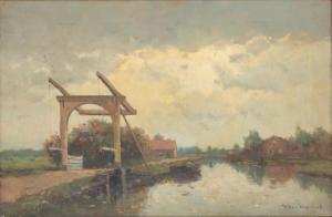 WEISSENBRUCH Willem Johannes 1864-1941,a river scene with a bridge to the foreground and,Duke & Son 2022-07-28