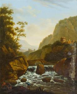 WEITSCH Johann Friedrich 1723-1803,Gebirgslandschaft mit gischtendem Fluss,Leo Spik DE 2017-06-29