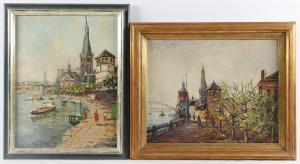 WEITZ Jakob 1888-1971,Zwei Ansichten aus Düsseldorf,Von Zengen DE 2021-06-18