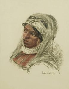 WEITZER 1900-1900,Portrait de jeune berbère,Artprecium FR 2021-03-22