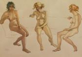 WELBURN KENNETH ROSS 1910-1998,Three Nudes,Fieldings Auctioneers Limited GB 2013-10-05