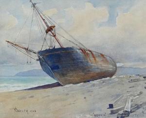 WELCH Nugent,The Addenda Aground off Wairarapa Coast,1906,International Art Centre 2014-10-29