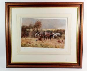 WELCH Rosemary Sarah 1946,man and horses in landscape,Smiths of Newent Auctioneers GB 2024-02-15