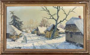 WELLENS Charles 1889-1959,Village en Hiver,Galerie Moderne BE 2019-11-11