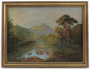 WELLINGS Esme Lilian,view down a rocky river with trees and mountains,Serrell Philip GB 2017-07-06
