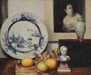 WELLS Denys George 1881-1973,Still life with a blue and white dish,1937,Sworders GB 2021-10-05