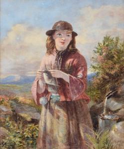 WELLS George 1842-1888,The Belle of the Village,1864,Peter Wilson GB 2024-01-11