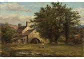 WELLS George 1842-1888,Water mill,Mainichi Auction JP 2020-09-04