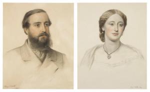 WELLS Henry Tanworth,Portrait of James Stewart Hodgson; Portrait of Ger,1866,Sotheby's 2021-03-24