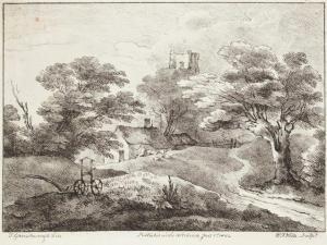 WELLS William Frederick 1762-1836,Cottage in a wooded country landscape with a chur,1802,Rosebery's 2019-07-17