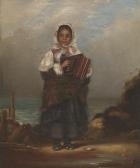 Wellsbourne S.E,Girl with an accordion,1884,Aspire Auction US 2017-09-09