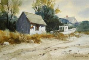 WELNER Cathy,Beach Scene with Boat and Shack,Gray's Auctioneers US 2009-10-17