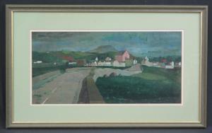 WELSH SCHOOL,road over a river bridge to a village with distinc,Peter Francis GB 2018-07-11