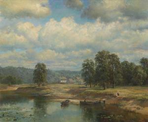 WELTZ IVAN 1866-1926,By a River,MacDougall's GB 2018-11-29