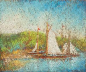 WENDEL Theodore 1859-1932,Sailboats Near the Shore,Skinner US 2022-08-02