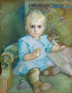 WENDELIN Martta 1893-1986,PORTRAIT OF A CHILD,1917,Bukowskis SE 2013-12-10