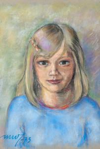 WENDELIN Martta 1893-1986,PORTRAIT OF A GIRL,1973,Bukowskis SE 2010-10-06