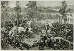 WENDLAND J 1800-1800,Fryderyk Wilhelm przewodzi w bitwie pod Weissenbur,1870,Rempex PL 2008-03-26