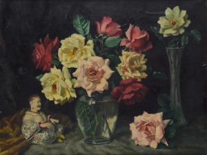 WENDLBERGER Wenzel Hermann 1882-1945,Vasi di fiori con porcellana cine,Galleria Pananti Casa d'Aste 2023-05-16