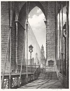 WENGENROTH Stow 1906-1978,High Arches, Brooklyn Bridge,1960,Swann Galleries US 2024-04-18