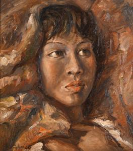 WENGHART rudolf 1887-1965,Portrait of a girl,Zeeuws NL 2023-06-07