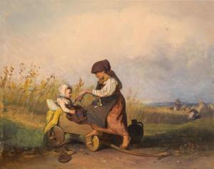 WENGLER Johann Baptist 1815-1899,Children in a corn field,im Kinsky Auktionshaus AT 2018-10-23