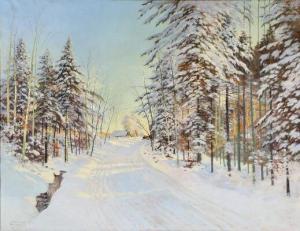 WENNEMOES Carl 1890-1965,Winter landscape from Ravnsholt,Bruun Rasmussen DK 2020-05-25