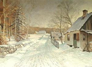 WENNEMOES Christian 1940,'Villeroy': A snowy landscape 'Wennemoes Villeroy ,Bonhams GB 2007-04-03
