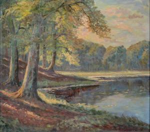 WENNERWALD Finn 1896-1969,A Woodland Pond in Summer,1963,Mellors & Kirk GB 2022-02-08