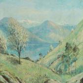 WENNERWALD Finn 1896-1969,Mountain landscape with flowering trees,Bruun Rasmussen DK 2011-04-11