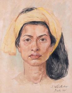 WENTSCHER Julius II 1881-1961,Portrait of a Balinese beauty,1931,Venduehuis NL 2017-09-20