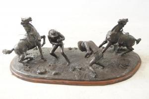 WENTWORTH G.C 1933-1985,Shooting scene w cowboys and horses,c.1972,California Auctioneers 2016-01-24