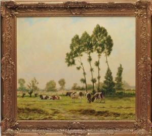WENZEL LEOPOLD 1885-1930,Landschaft mit weidenden Kühen,Leipzig DE 2021-03-06