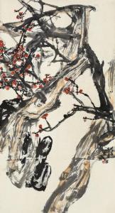 WENZHAN jiang 1940,RED PLUM,China Guardian CN 2015-09-19