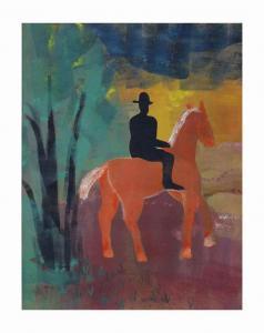 WERKMAN Henrik Nicolaas 1882-1945,Rood paard met zwarte ruiter,1944,Christie's GB 2017-06-12