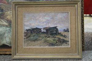 WERNAERS Urbain 1888-1981,Chariots dans un paysage,ARCADIA S.A.R.L FR 2018-03-17