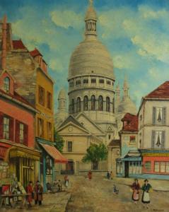 WERNANTE L. 1900-1900,La place du Tertre et la Sacré Coeur,Rossini FR 2012-03-09