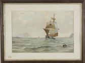 werner,A three-masted ship sailing near shore,1896,Eldred's US 2014-06-07