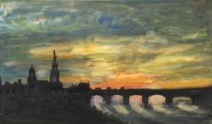 WERNER B 1800-1800,Dresden mit Augustusbrücke nächtlicher Blick entla,Mehlis DE 2019-08-22