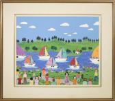 WERNER Dietrich W 1948,Boats Ahoy,1987,Lando Art Auction CA 2019-05-05