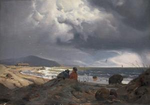 WERNER Hunziker 1894-1975,Gathering Storm on the coast,Peter Karbstein DE 2016-10-29