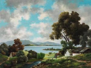 WERNER Klara 1900-1900,Landschaft am Chiemsee,1944,Zeller DE 2016-12-09