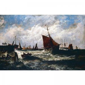 WERNER Klara 1900-1900,SHIPPING IN HIGH SEAS; APPROACHING THE HARBOUR,Sotheby's GB 2002-05-29