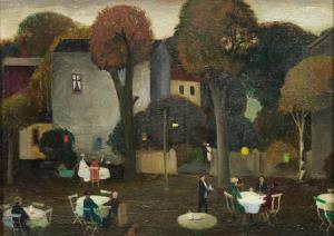 WERNER Rolf 1920,Gartencafé im Abendlicht,Schloss DE 2013-05-04