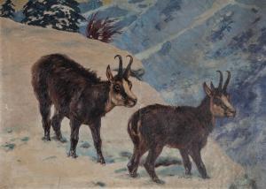 WESEMANN Alfred 1874-1942,Goats in a Winter Mountainous Landscape,Dreweatts GB 2016-02-23