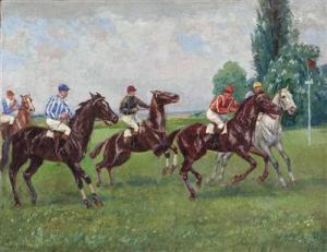 WESEMANN Alfred 1874-1942,Jockey-Pferderennen,Palais Dorotheum AT 2012-04-03