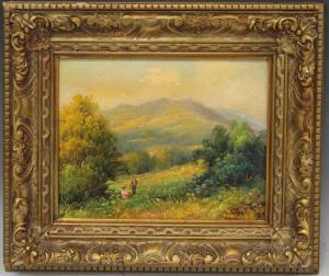 WESLEY Paul 1900-1900,landscape with figures,Slawinski US 2018-07-29
