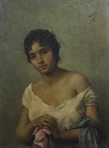 WESSEL DE GUIMBARDA Manuel 1833-1907,A Spanish Beauty,1883,Tooveys Auction GB 2021-02-03