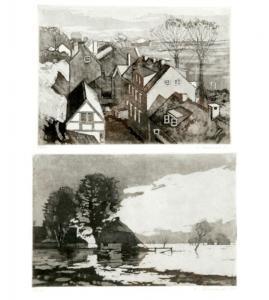 WESSEL Erich 1906-1983,4 Bll. Landschaften,Auktionshaus Citynord DE 2022-09-01